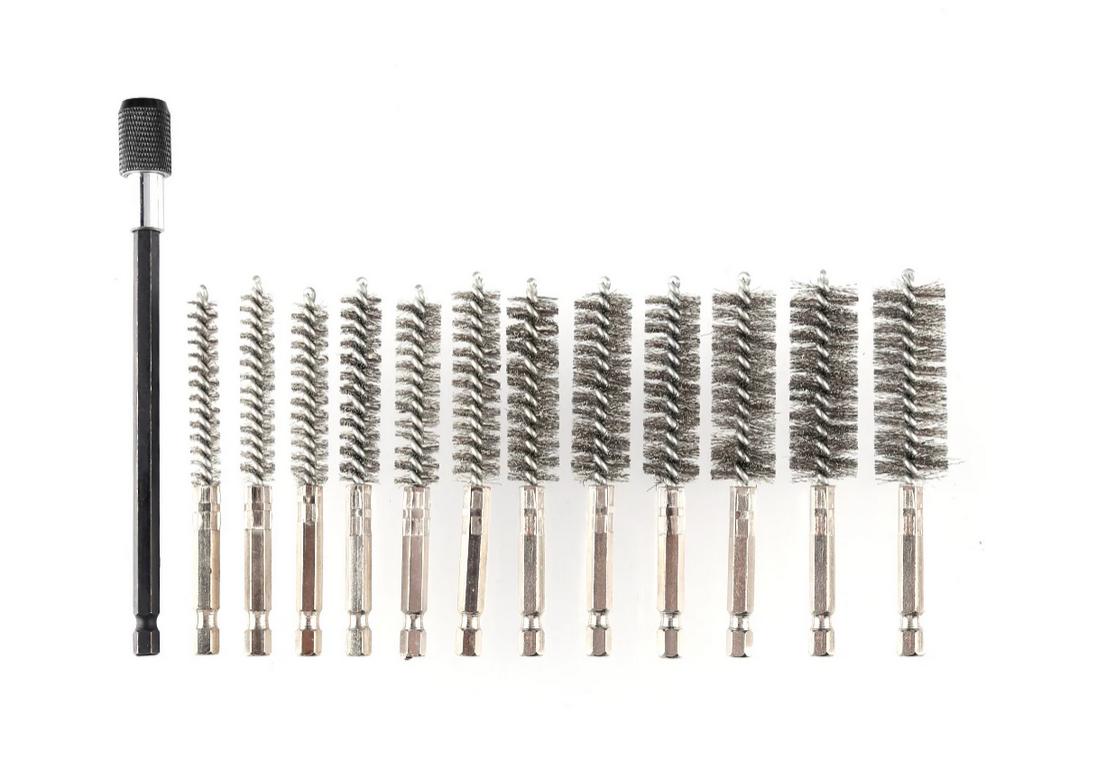 Dirt Racing 12pcs Steel Polishing Wire Brush Kit Paint Rust Remover Grinding Tool