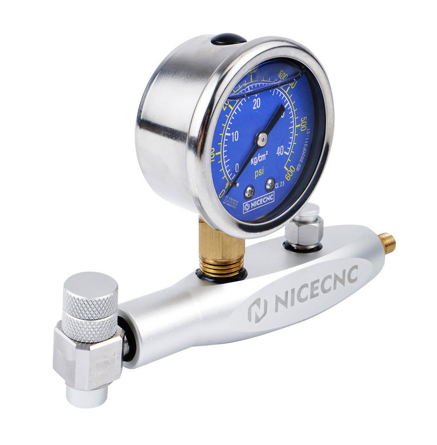 NICECNC Nitrogen Regulator Kit - 600psi - Schrader Valve - Universal Suspension Shock Fitment