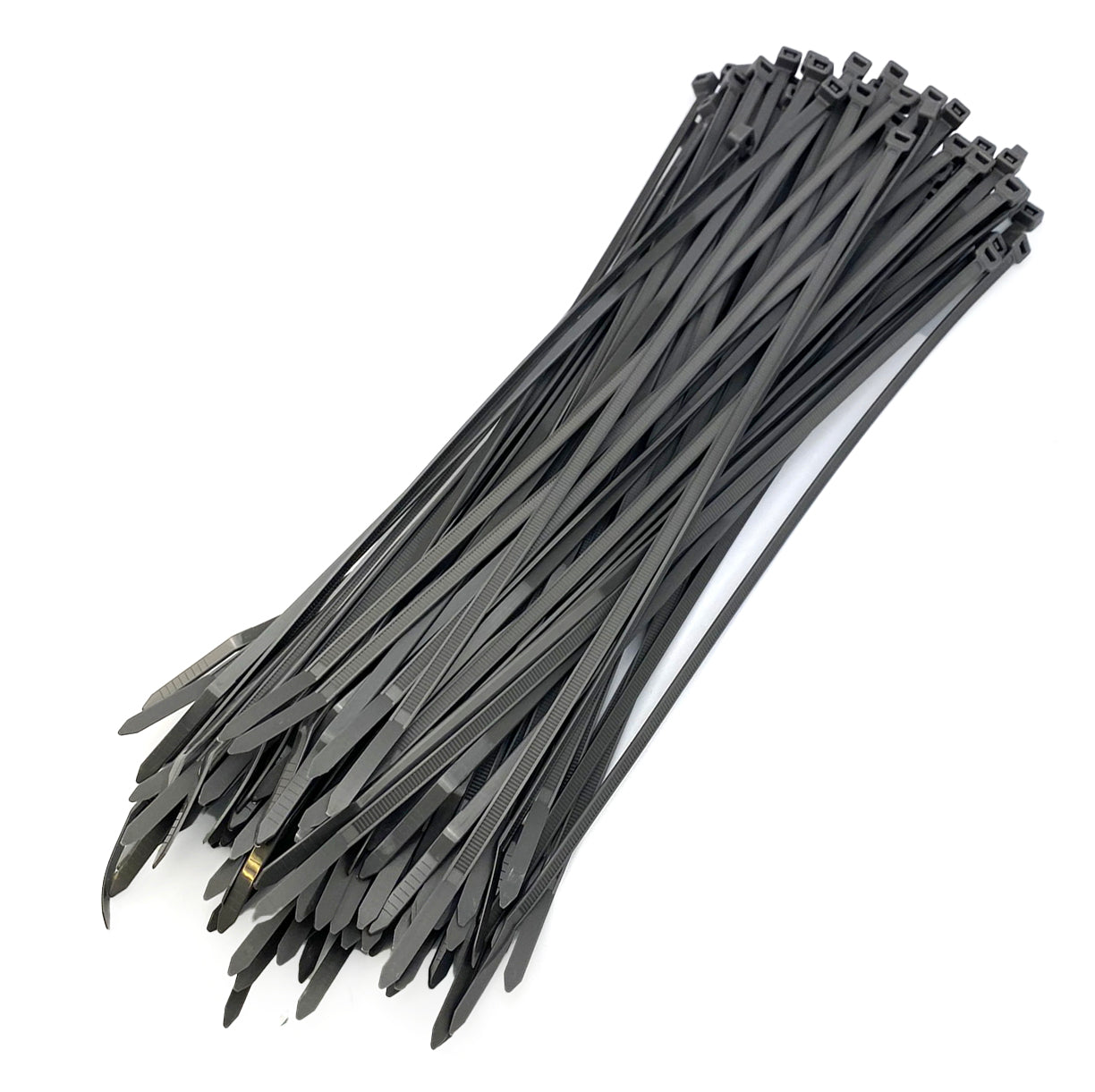 FIR Nylon Cable Zip Ties - Silver, 300mm X 4.8mm - Pack of 100