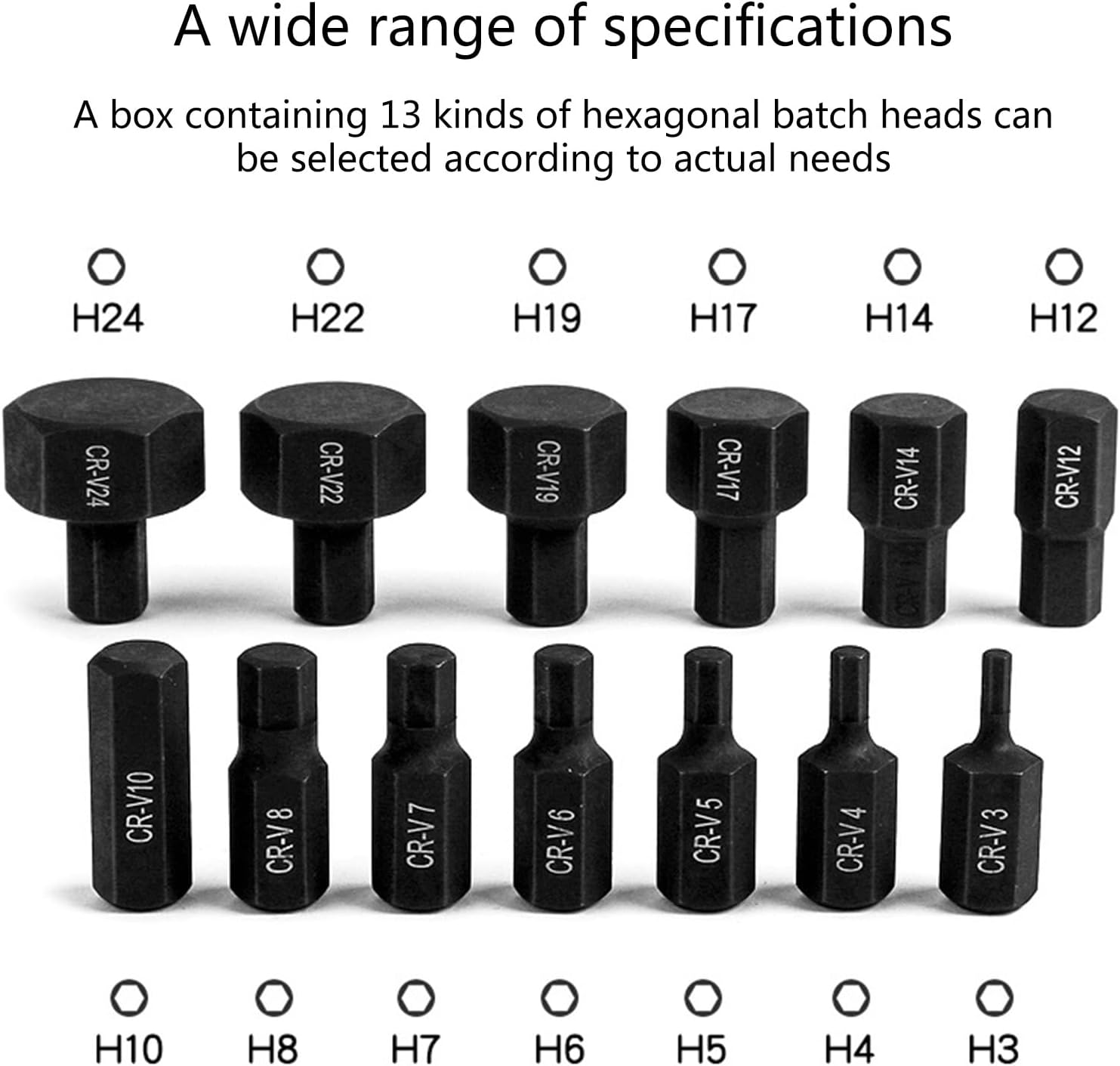 Dirt Racing 14-piece Low Profile Impact Socket Set 1/2-inch Drive Allen Hex Wrench Bits