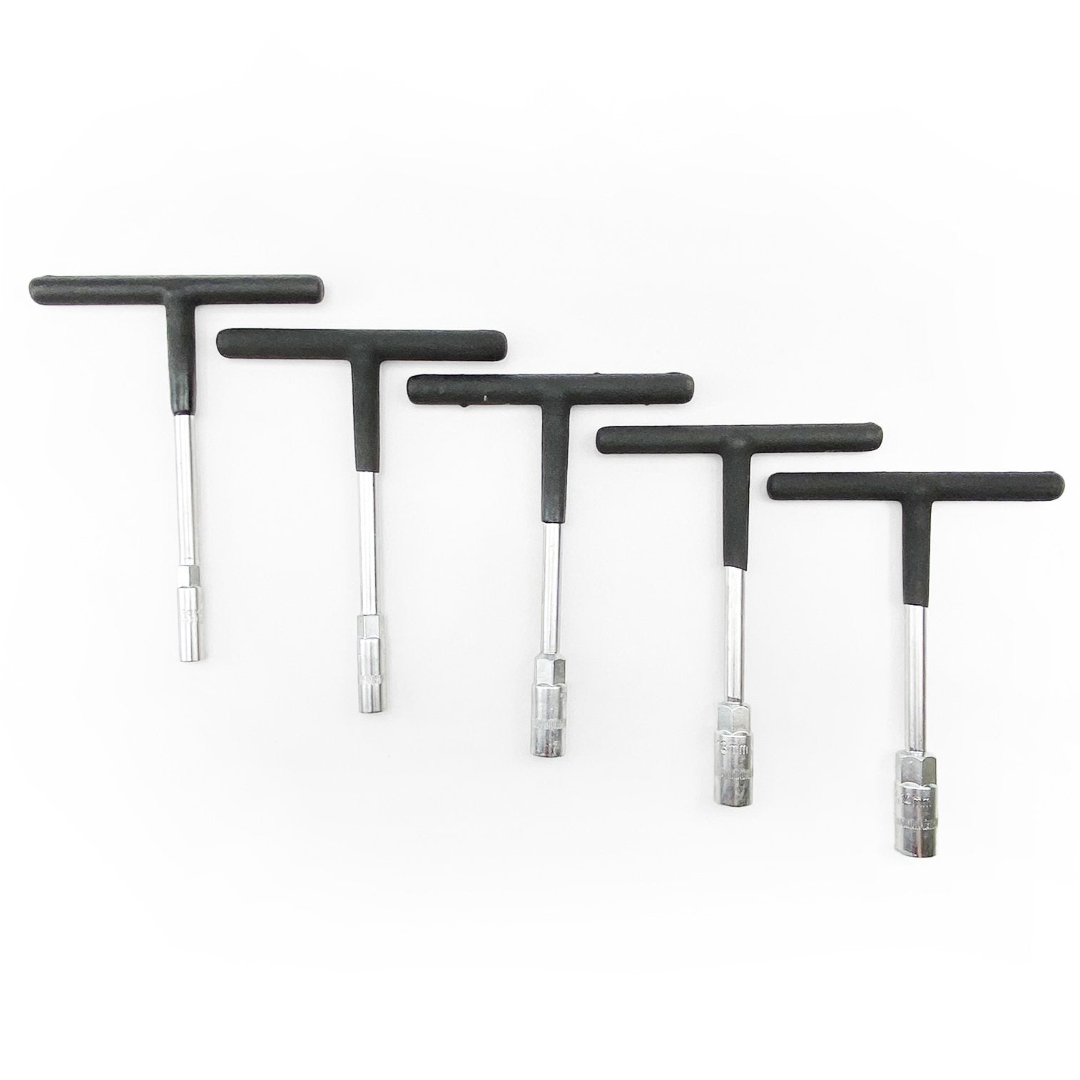 FIR Short Rubber Coated T-handle Set of 5 Sockets 8mm - 14mm