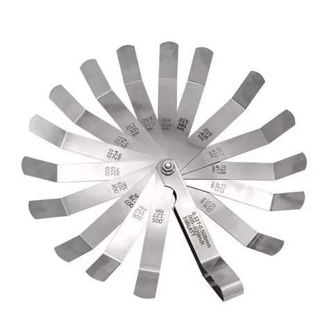 FIR Offset Feeler Gauge 16 Fingers Stainless Steel 0.127-0.508mm Twin Marked