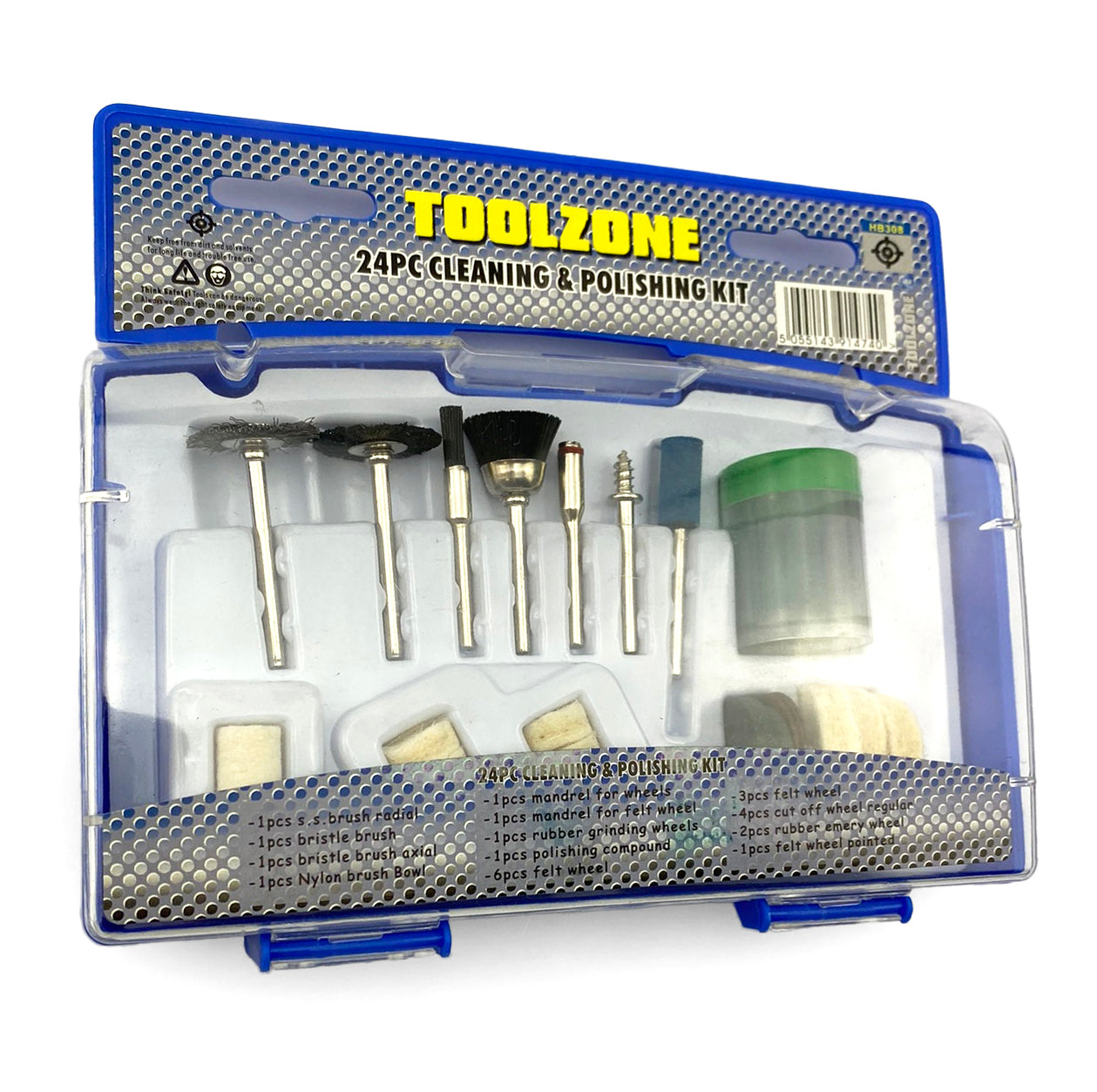 Toolzone Mini Polishing Set 12pcs