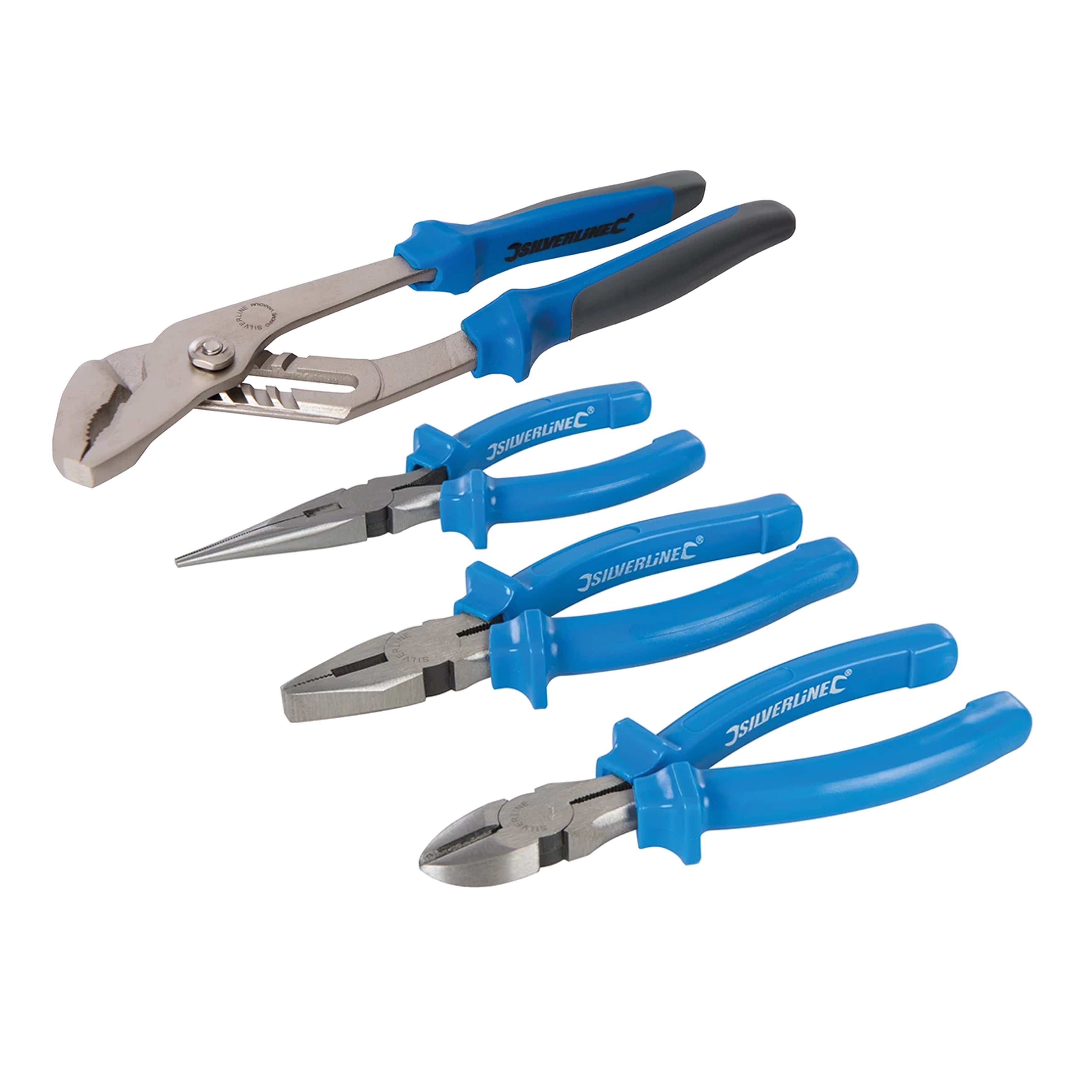 Toolstream Pliers Grip Cutter Expert Set4 Silverline 633832