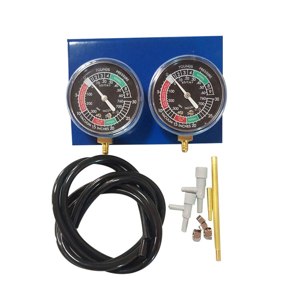 Dirt Racing 2 Pcs Motorcycle Carburettor Vacuum Gauges, Balancer Synchronizer Tool with Hose