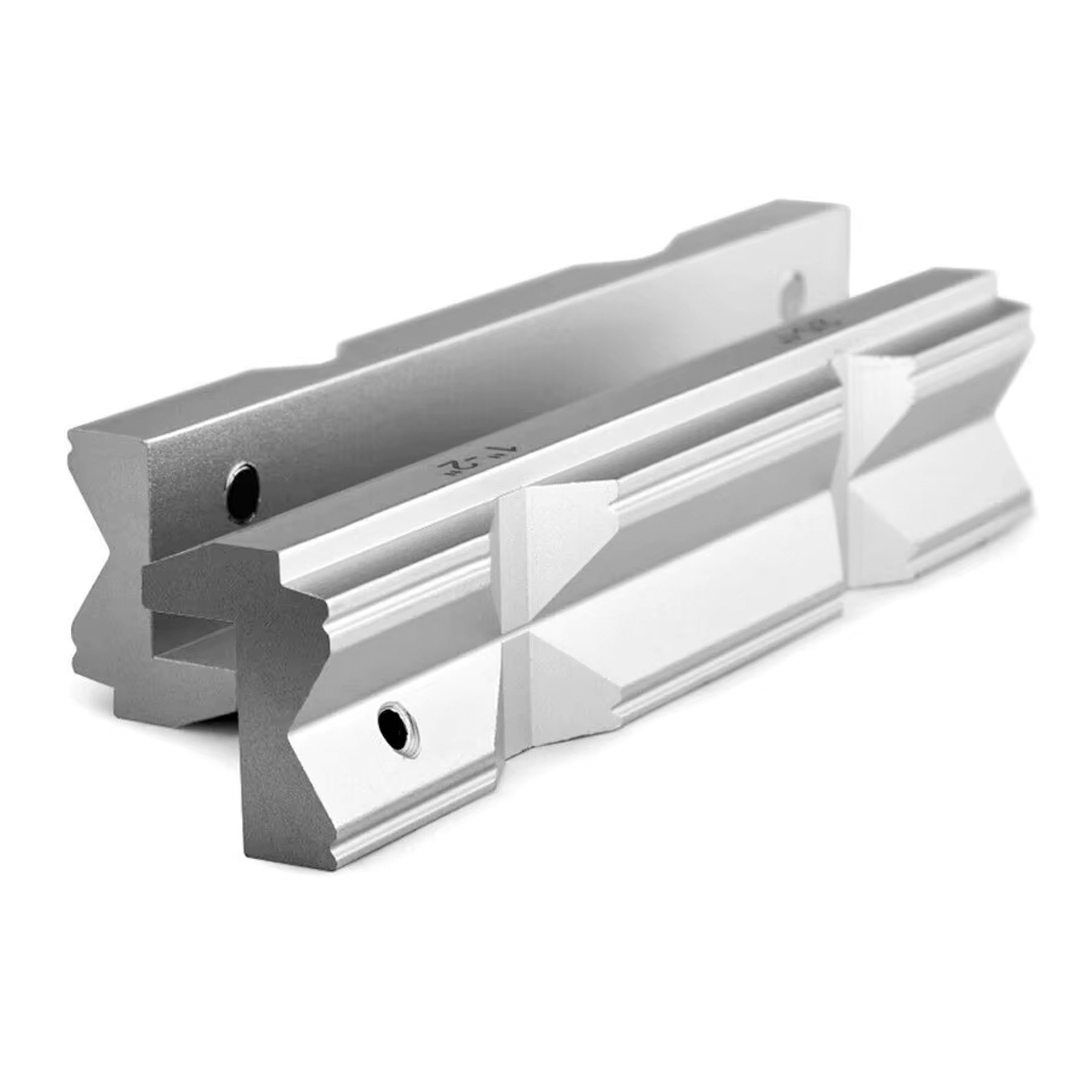 Dirt Racing 2pcs 6 V-clip Cnc Milling Steel Vise Hard Jaw Fixture Aluminium Alloy