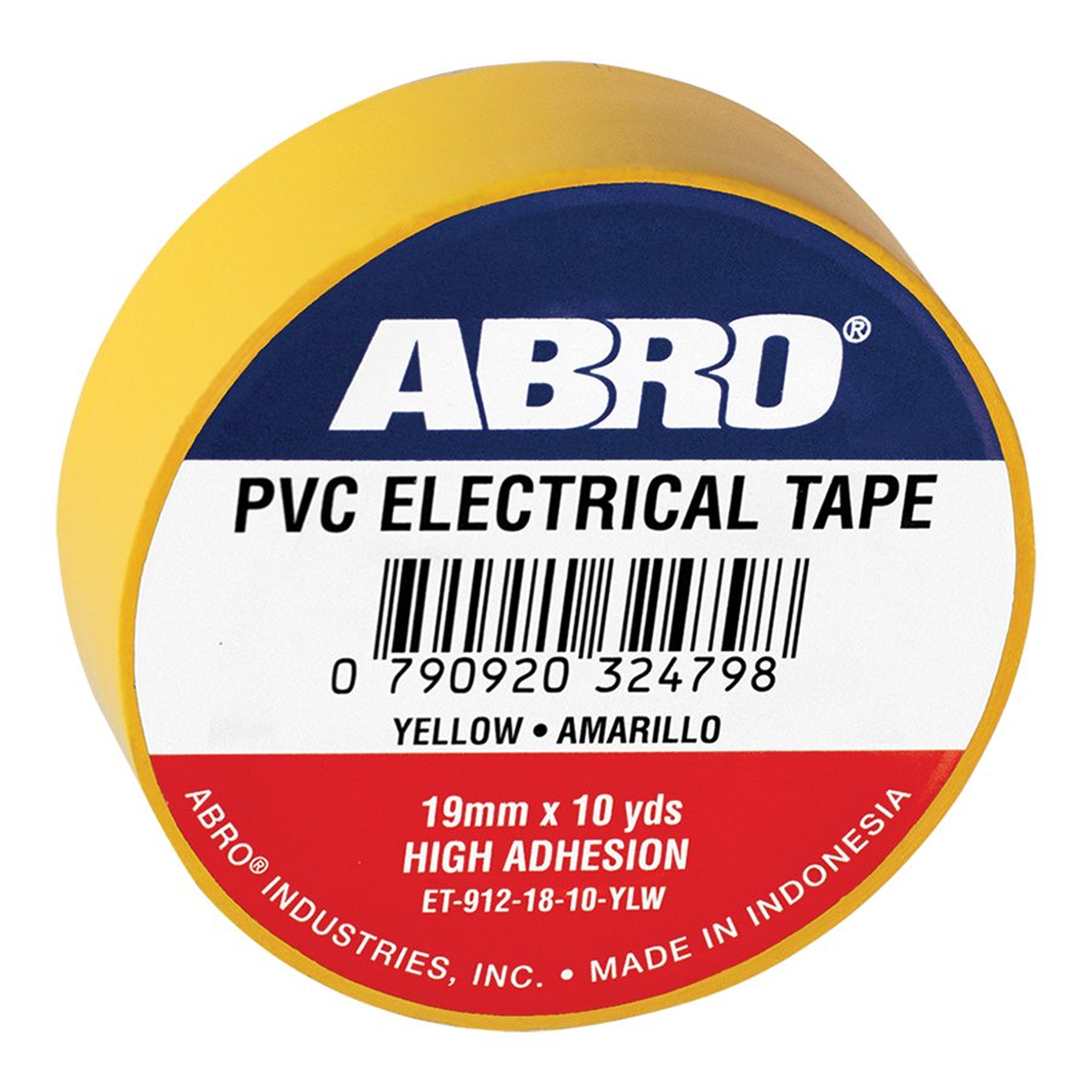 ABRO Yellow Pvc Electrical Insulation Tape 19mm X 10 Yards