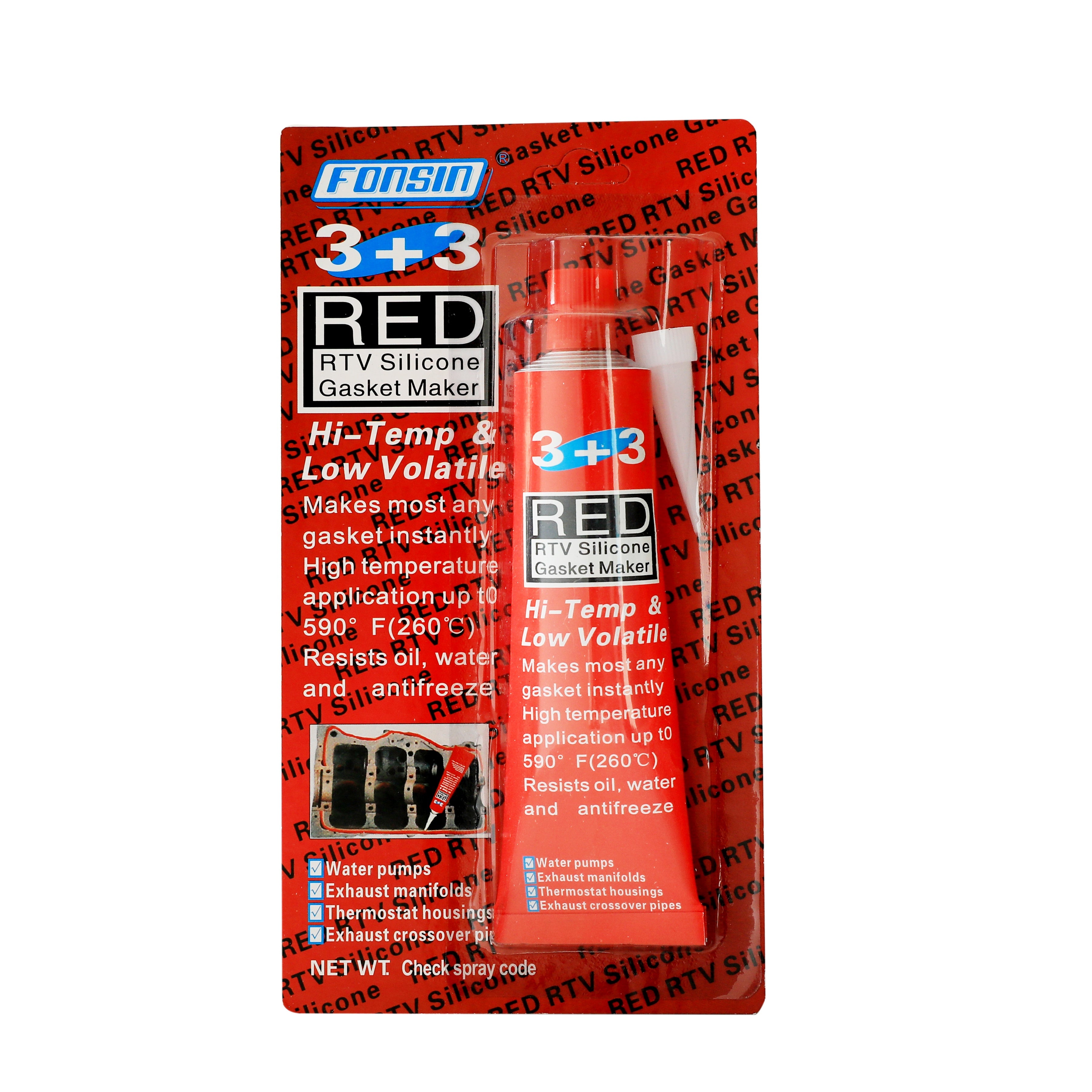 Dirt Racing Gasket Maker Hi Temp Red Rtv Silicone 100g
