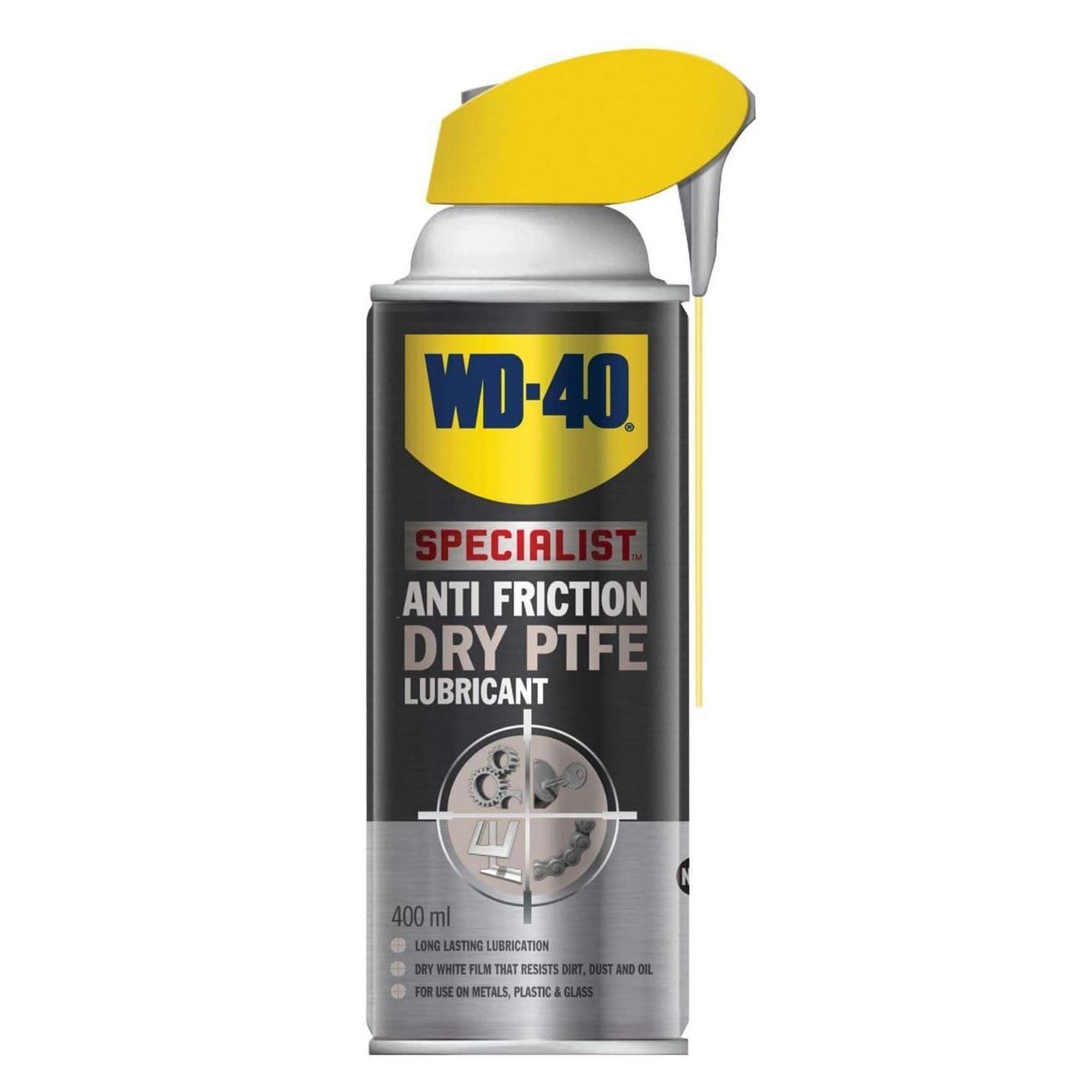WD-40 WD40 Dry Ptfe Lubricant 400ml 44395, 01-413