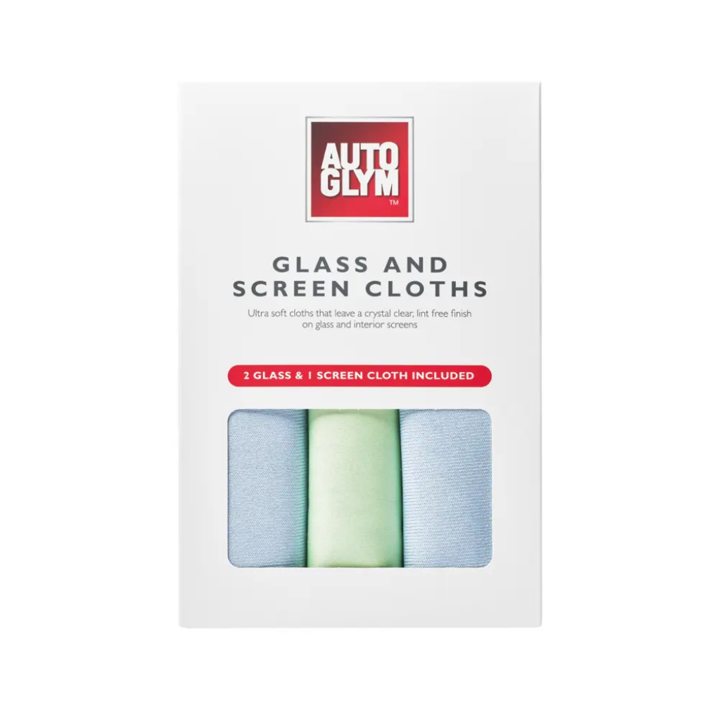 Auto Glym Glass and Screen Cloth Set Autoglym HPADS2PK 3 Pack Microfibre Gscloth
