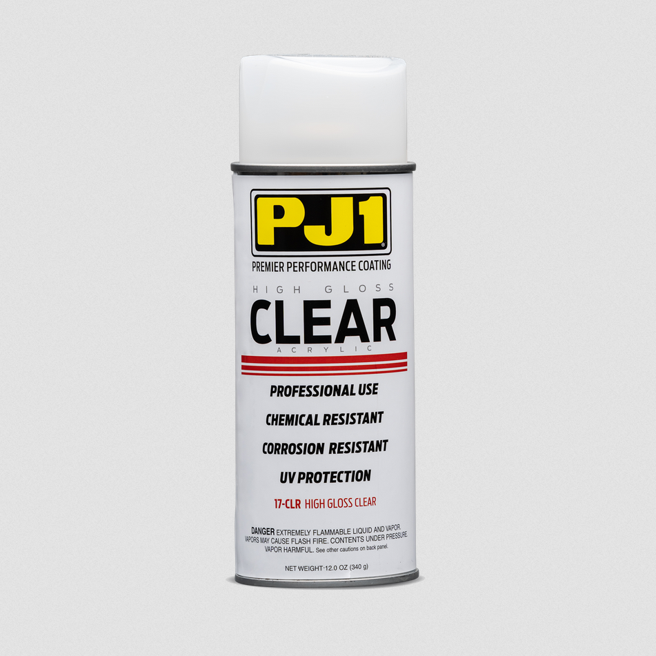 PJ1 High Gloss Clear Acrylic Spray - Uv, Chemical & Corrosion Resistant Clear Coat (17-clr)