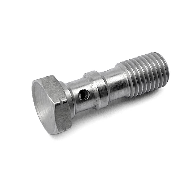 FIR Twin Banjo Bolt M10x1.25 Bzp, Bright Zinc Plated / Cnc Made, / Each