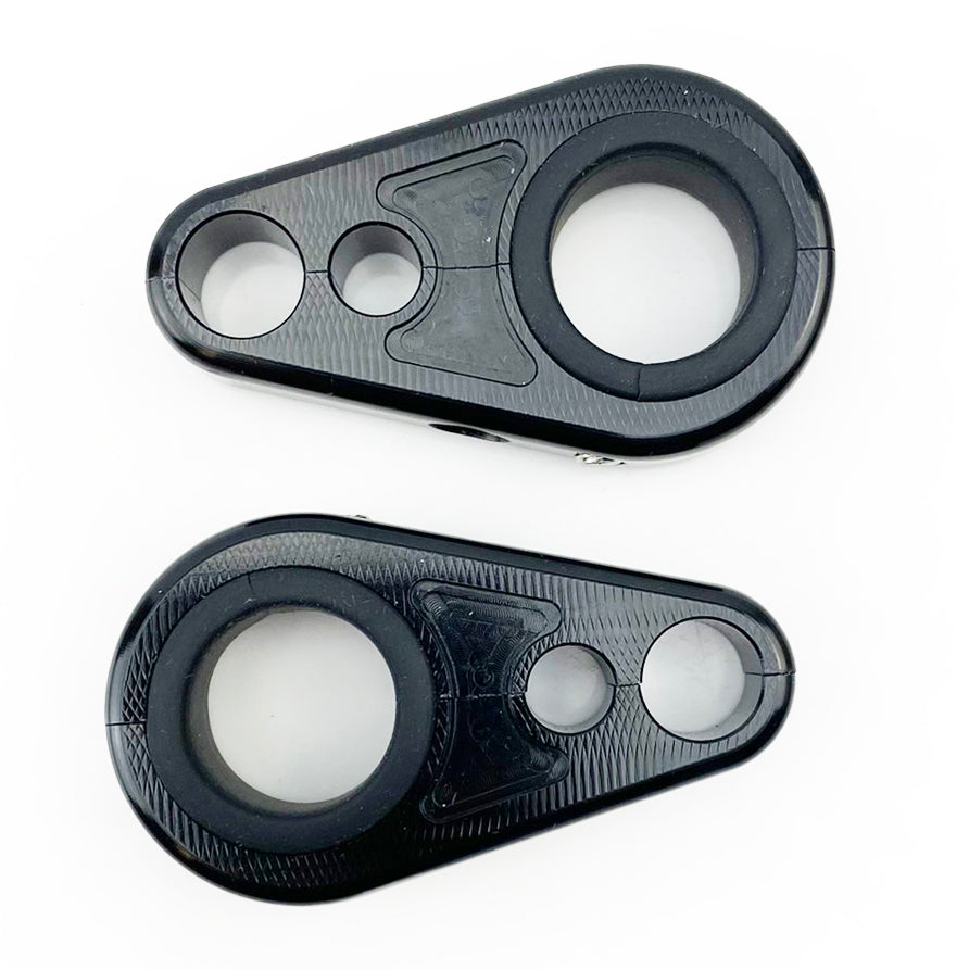 FIR Cable Hose Clamp Set Black Aluminium 20-25mm (pack of 2)