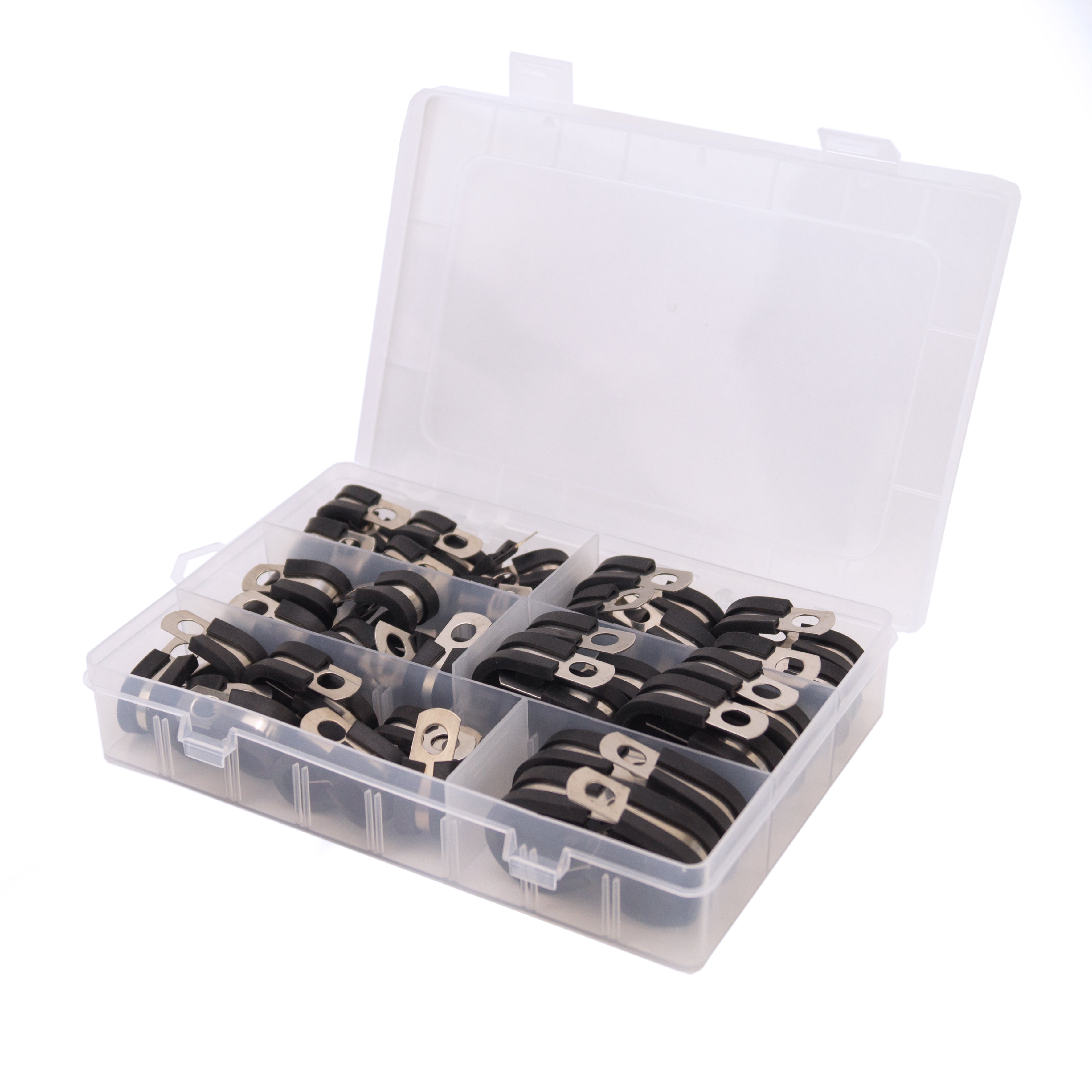Goodridge 52pcs. Cushion Tube Clamp Kit 6-19, Hose Brake Cluch Clamp / P Clip