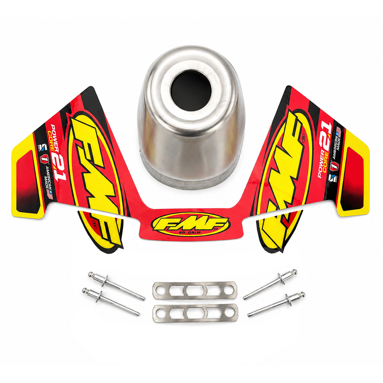 Fmf Exhausts Powercore 2.1 Replacement Slash Cut Stainless End Cap Cone 1.010"