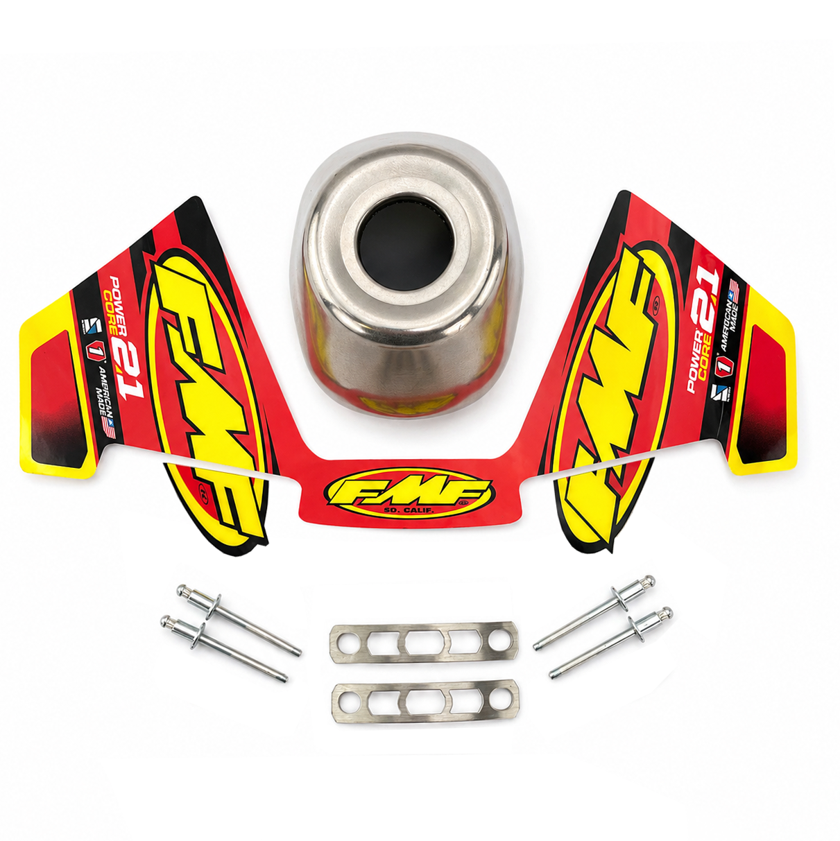 Fmf Exhausts Powercore 2.1 Replacement Slash Cut Stainless End Cap Cone 1.090"