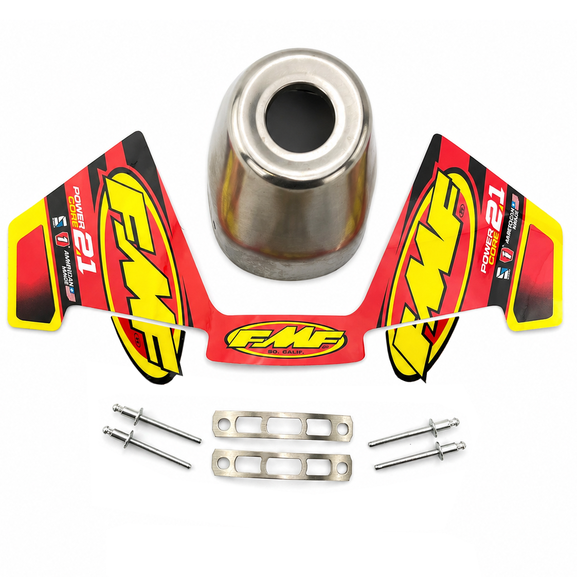 Fmf Exhausts Powercore 2.1 Replacement Slash Cut Stainless End Cap Cone 1.145"