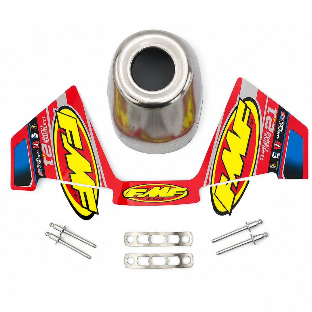 Fmf Exhausts Turbine Core 2.1 Replacement Slash Cut Stainless End Cap Cone 1.250"