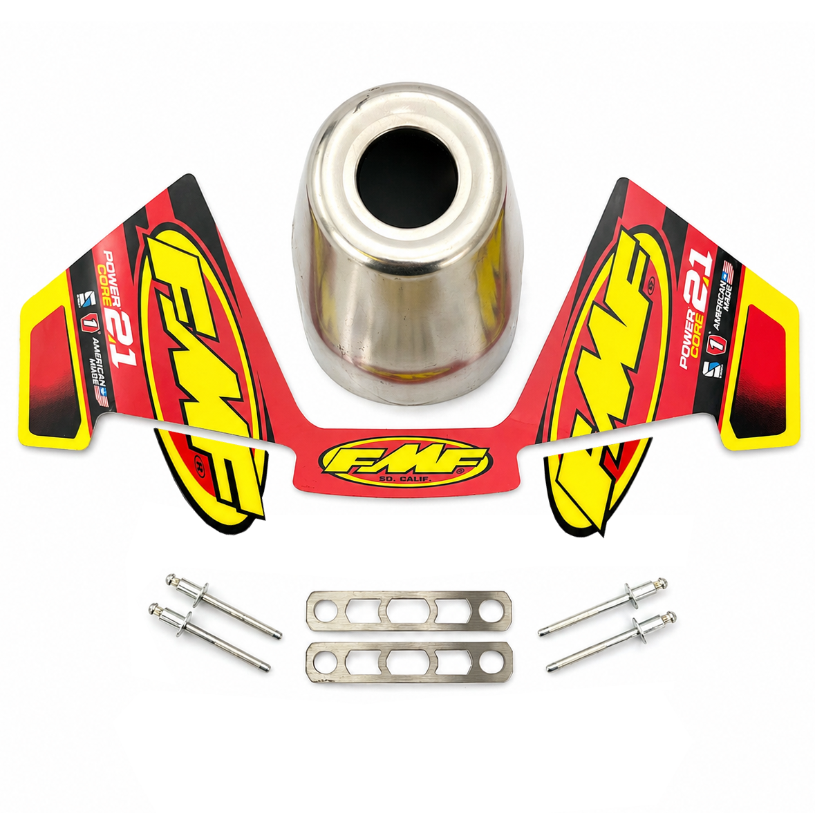 Fmf Exhausts Power Core 2.1 Replacement Slash Cut Stainless End Cap Cone 30mm