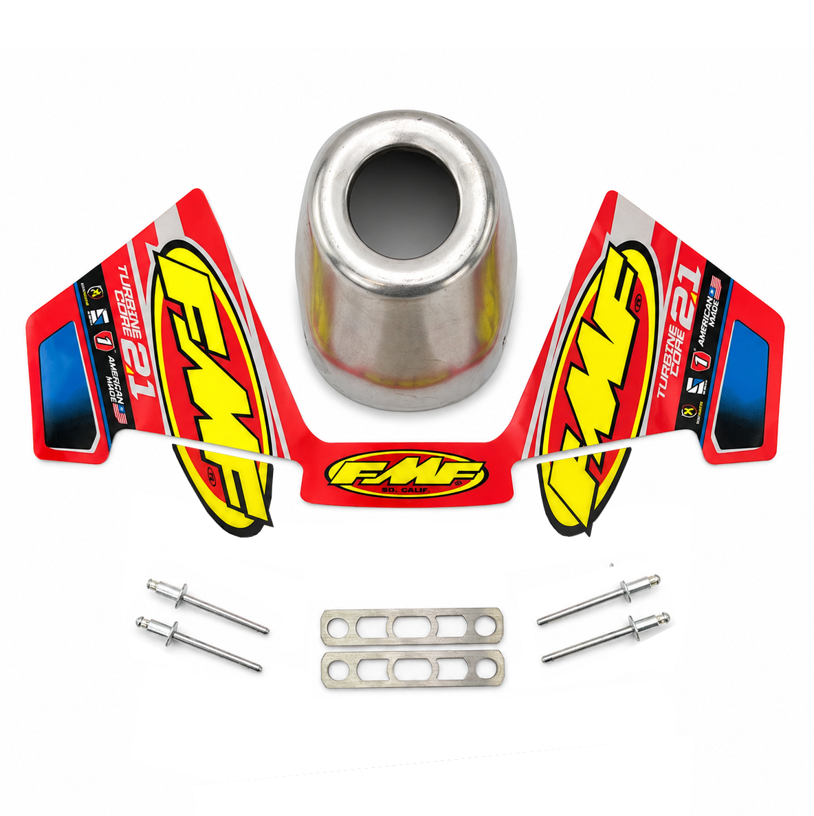 Fmf Exhausts Turbine Core 2.1 Replacement Slash Cut Stainless End Cap Cone 1.375"