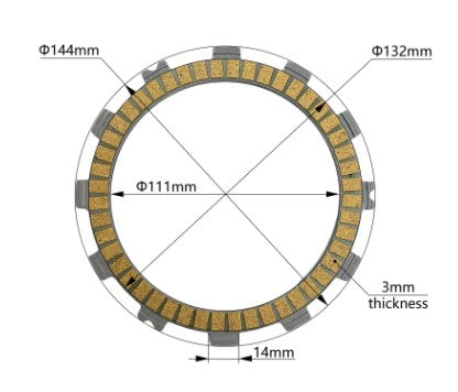 Dirt Racing Clutch Friction Plate Set 7 KTM 00-07 4st 79532011000 59032011100