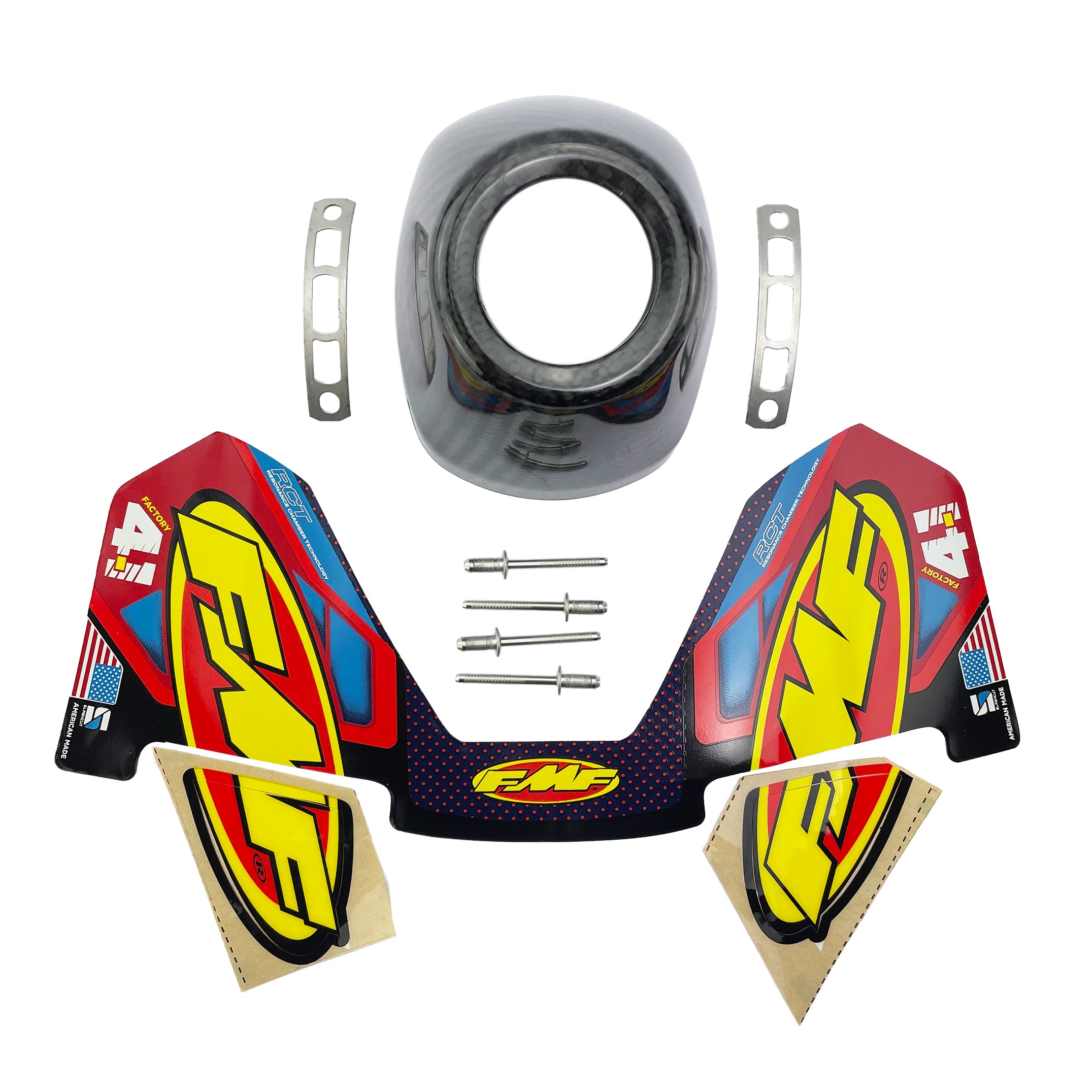 FMF Exhausts Factory 4.1 Rct Carbon Exhaust Silencer End Cap Kit 00-00 Universal - Fmf 040643