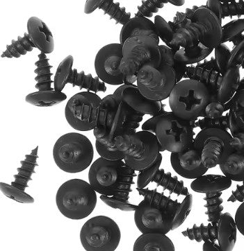 Dirt Racing Self Tapping Screws 4X10 25PK 8mm Pan Head Black