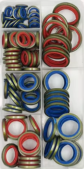 Dirt Racing Sealing Bonded Washer Kit 100pcs Hydraulic Rubber Oil Pipe Gasket Nbr Metal Seal Ring