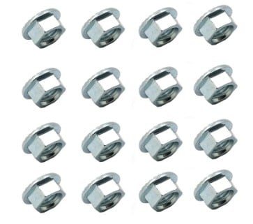Dirt Racing M10 X 1.25mm Flange Nut Pack Of 16 High Tensile Forged Wheel Nuts