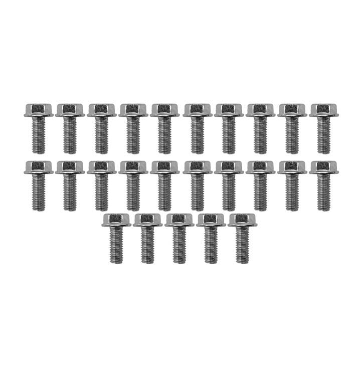 FIR M6 X 15mm Flange Bolt, Pack of 25, 10mm Hex