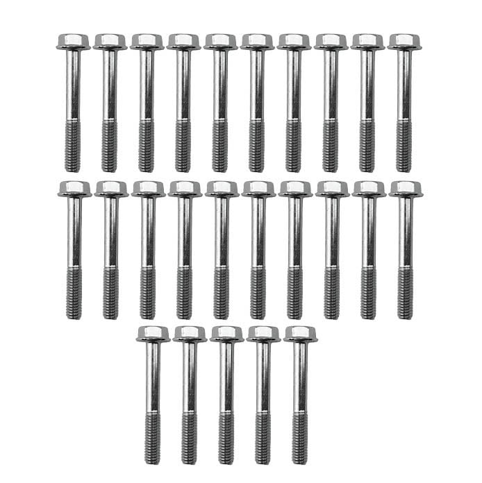 FIR M6 X 45mm Flange Bolt, Pack of 25, 10mm Hex