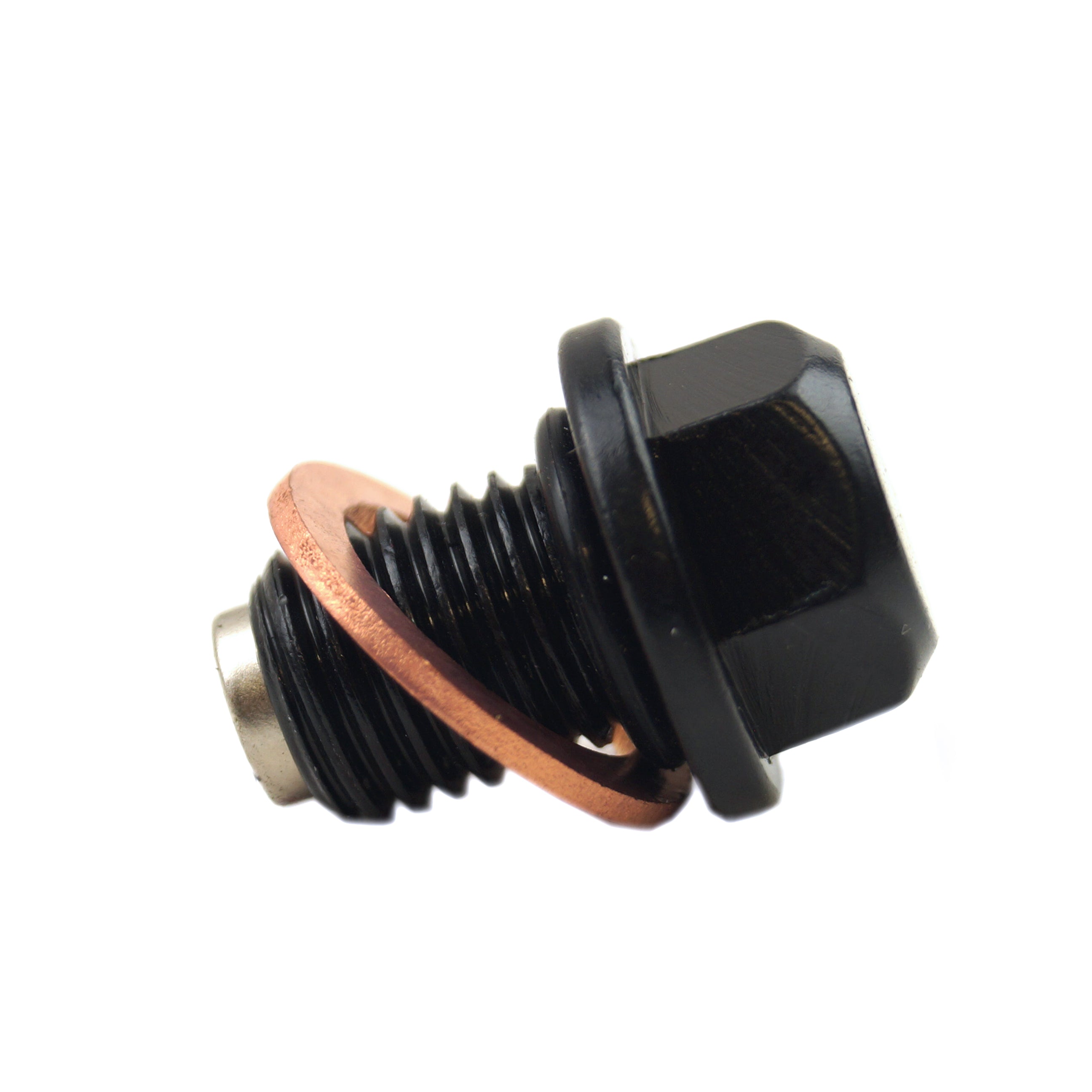 FIR Drain Plug M12x1.50mm Aluminium Black Magnetic M12 Hex