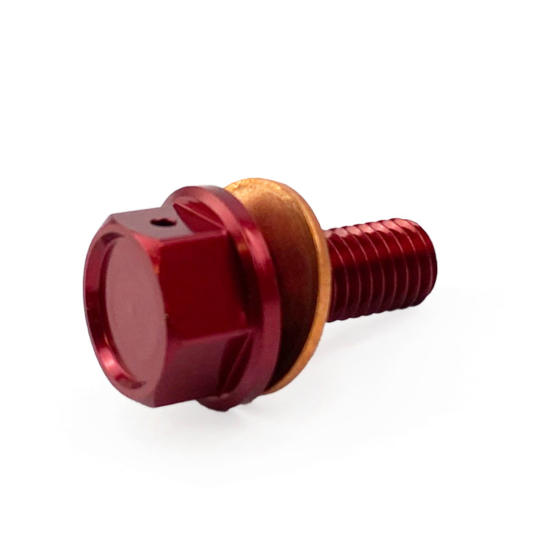 FIR Magnetic Oil Drain Plug M8x1.25, CRF 450/250 RMZ 450, Red