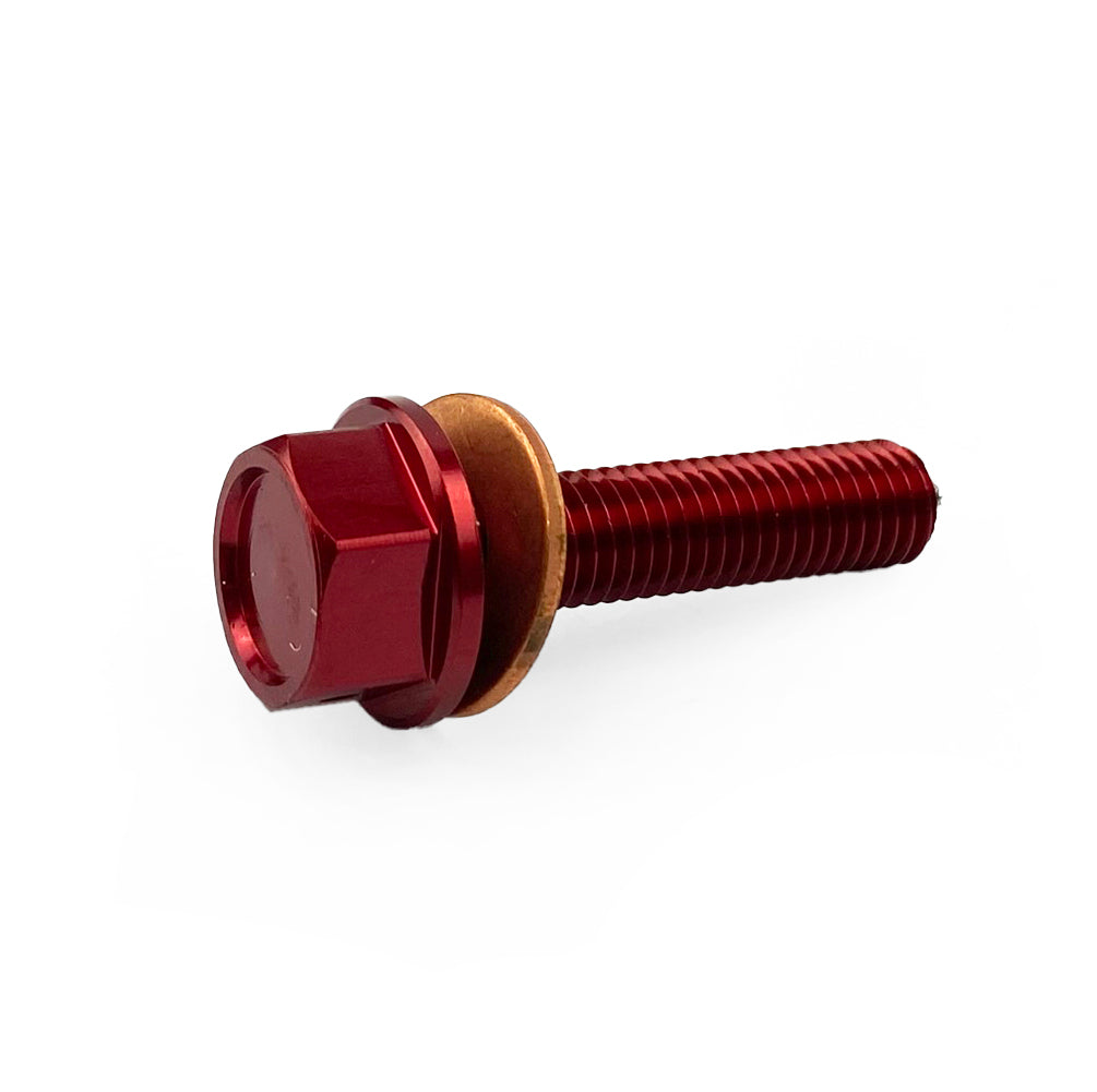 FIR Magnetic Oil Drain Plug M8x1.25, CRF 150r 450r 450x, Red