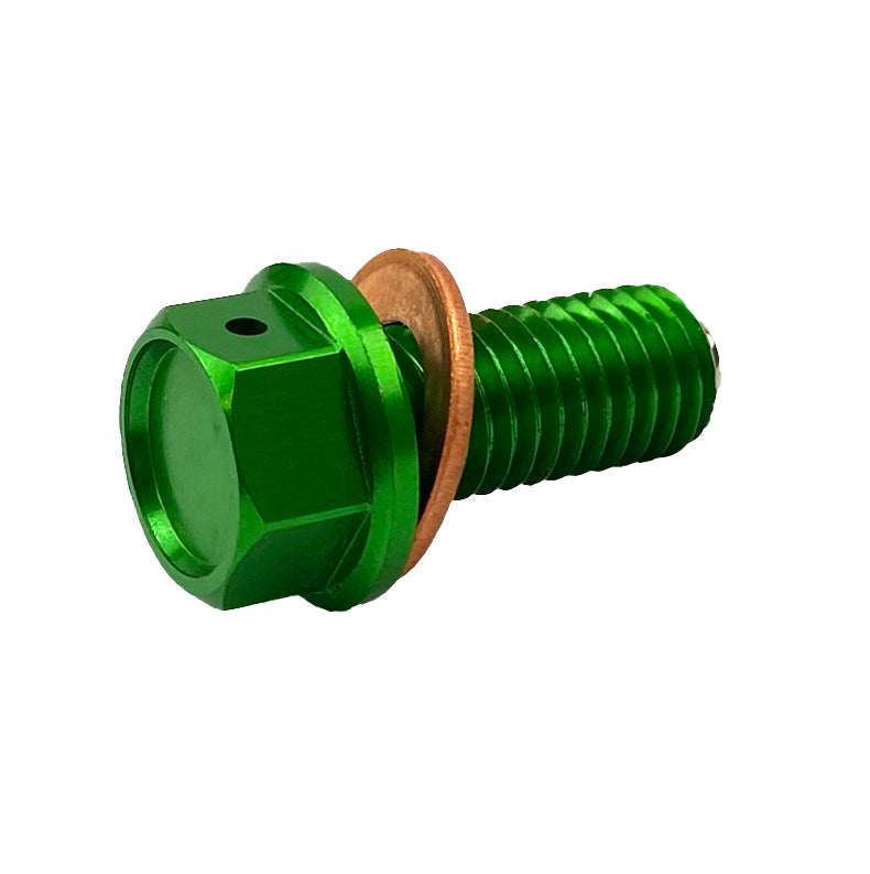 FIR Magnetic Oil Drain Plug M10x1.50, KX 450 F KLX 450 R, Green