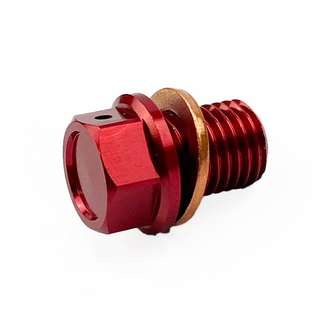 FIR Magnetic Oil Drain Plug M12x1.50, 90015-ka3-711, 90340-12006-00, Red