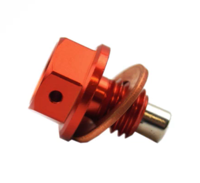 FIR Magnetic Oil Drain Plug M10x1.50, Orange