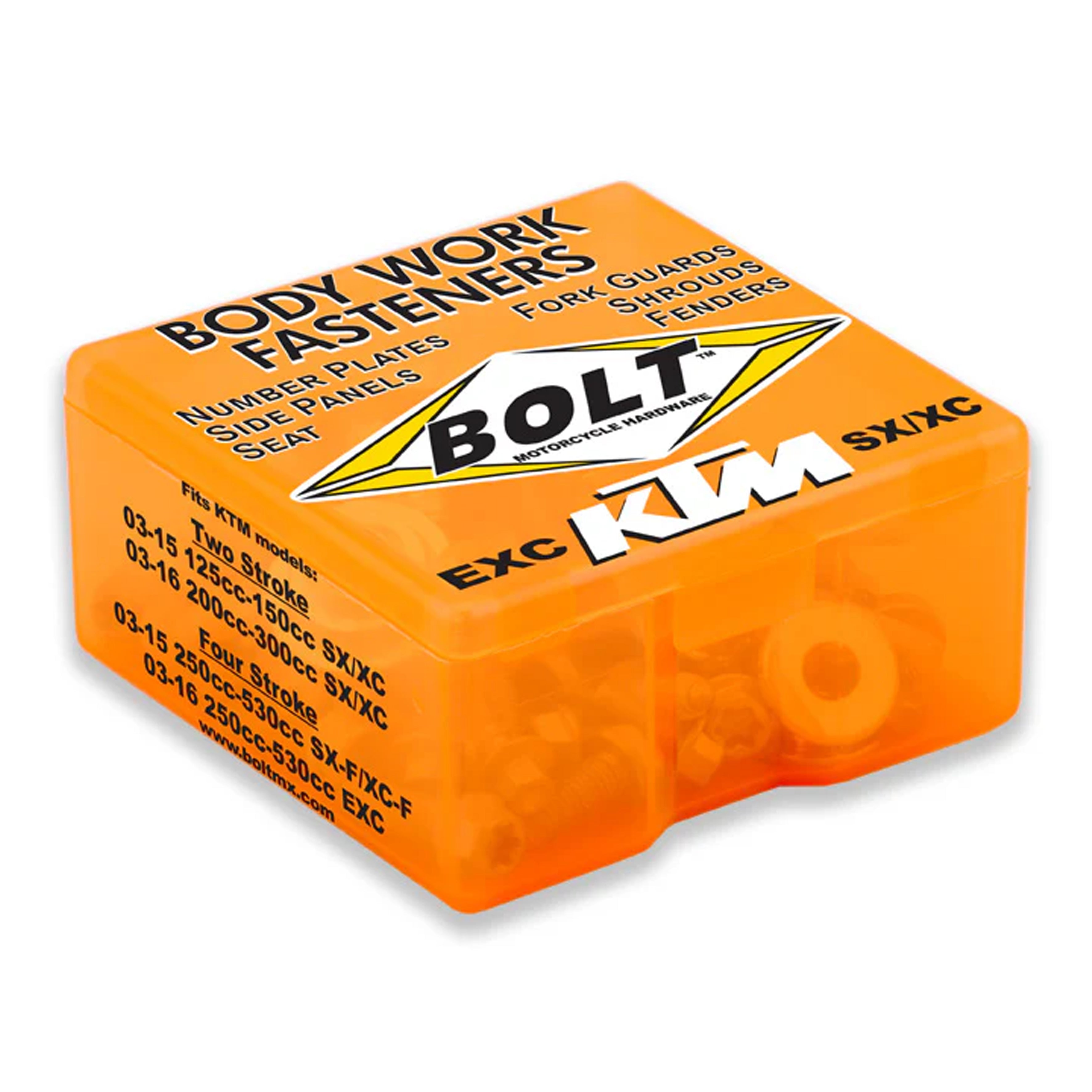 BOLT PLASTIC BOLT KIT KTM, BOLT HARDWARE KTM-PFK1 BMKTMPKF1, KTM-0306SX0507XC KTM-0407EXC KTM-0710SX0810XC KTM-0810EXC KTM-112SXC12EXC