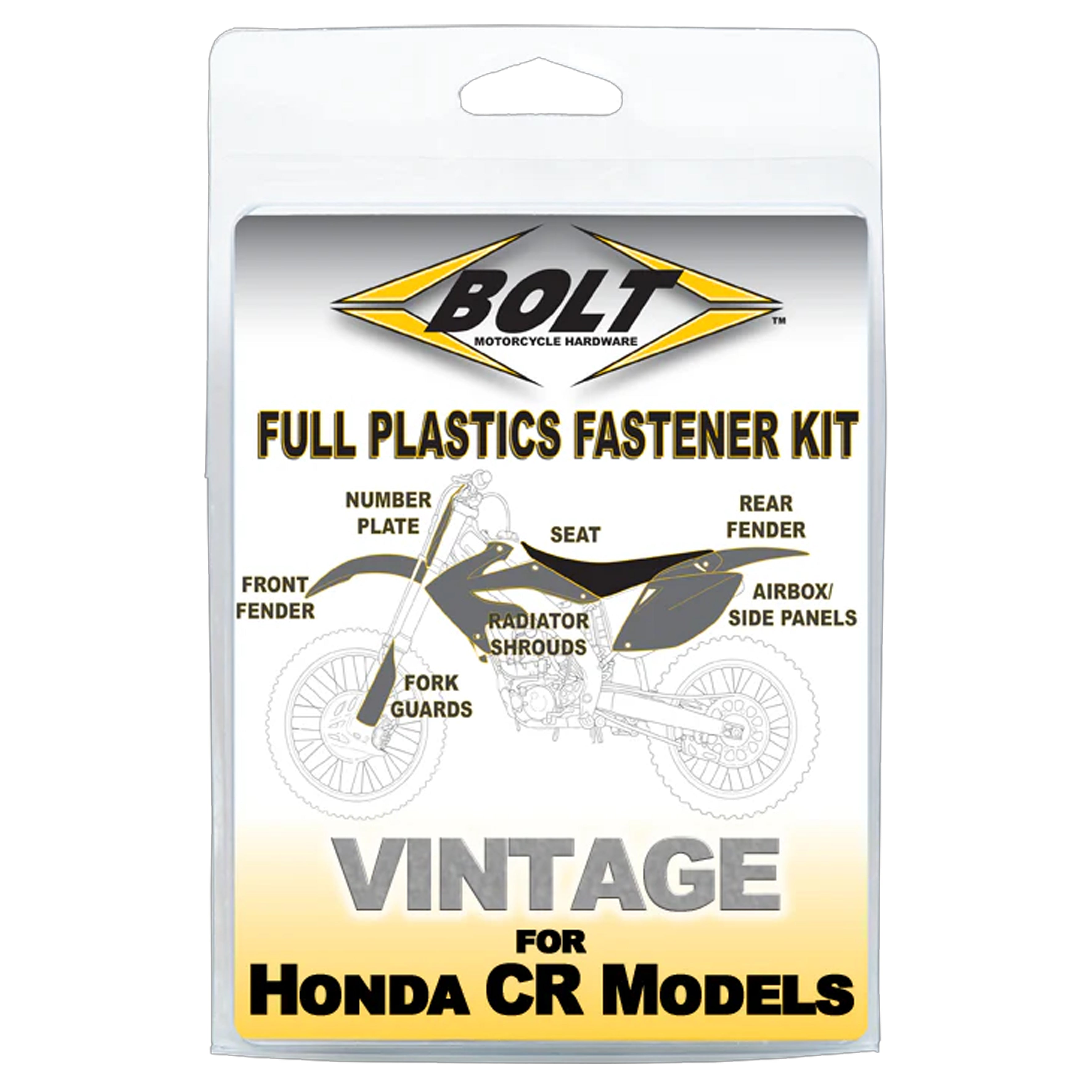BOLT PLASTIC BOLT KIT CR 500 90-01, BOLT HARDWARE HON-9001103