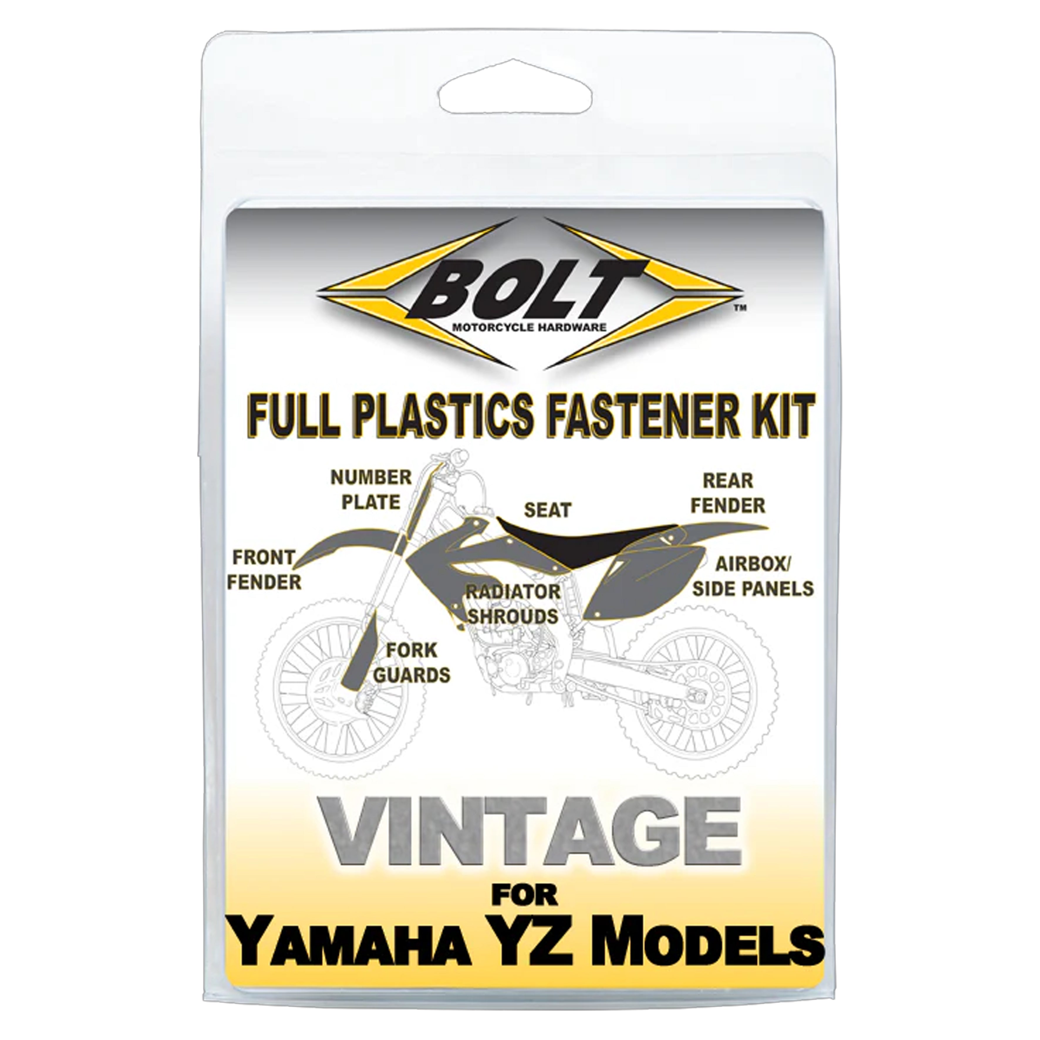 BOLT PLASTIC BOLT KIT YZ 125/250/490 87-90, BOLT HARDWARE YAM-8790101