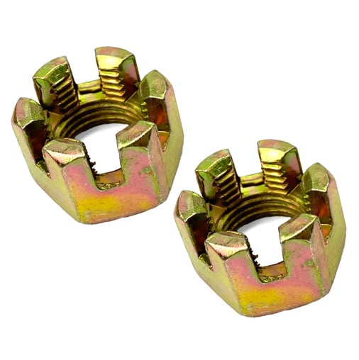FIR M16 Castle Nuts Pack-2 Wheel Axle Hub Slotted Nut
