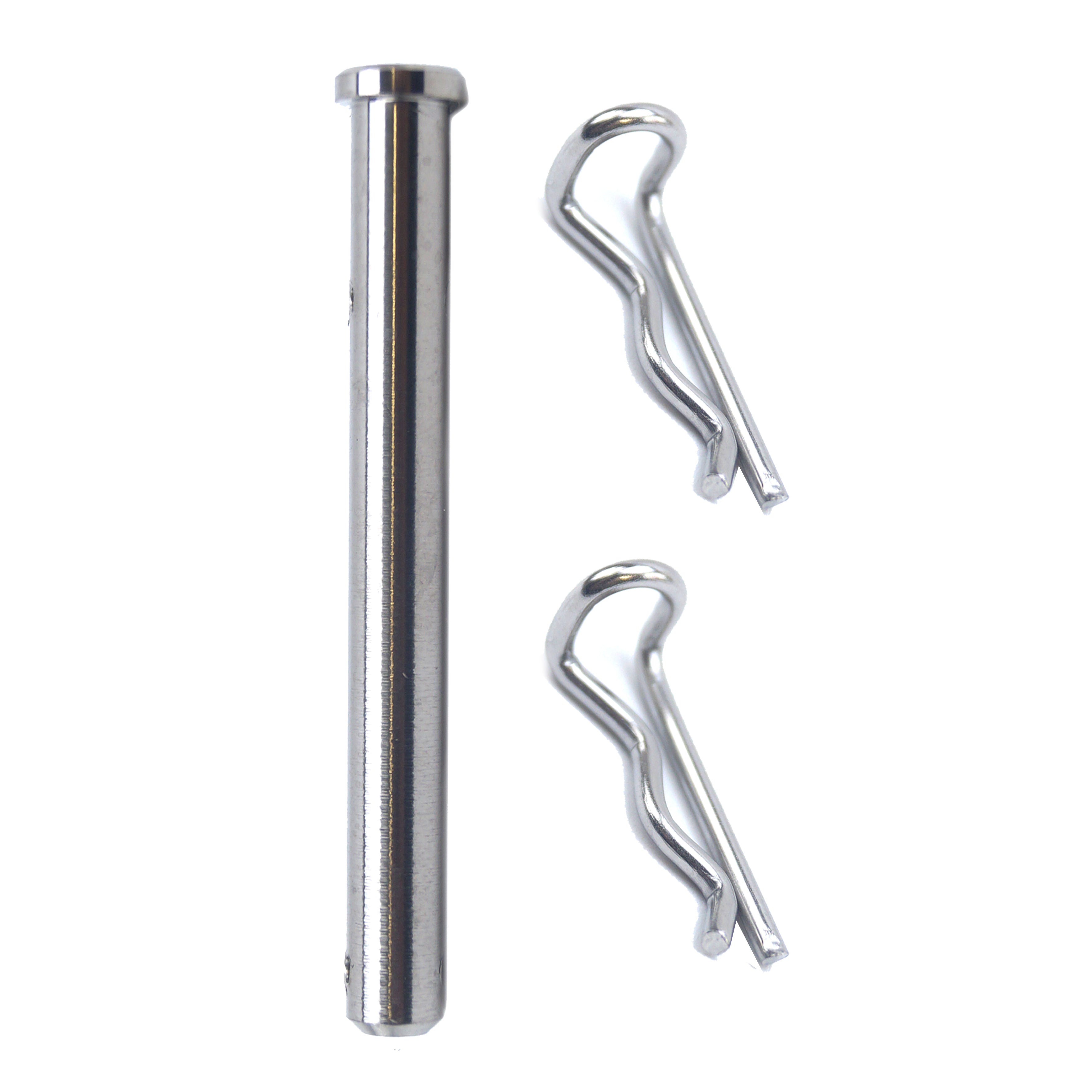 FIR TITANIUM GR5 BRAKE PIN 56mm EACH, & STAINLESS STEEL BENT R-CLIPS