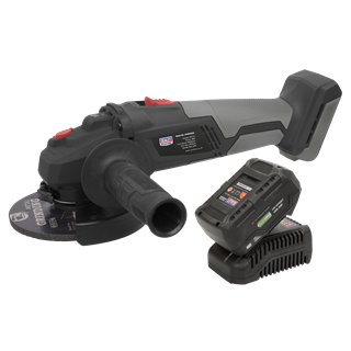 SEALEY 20v Angle Grinder Kit 115mm, Lithium Battery, Brushless