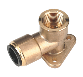SEALEY BRASS WINGBACK ELBOW FITTING WORKSHOP AIRLINE HARDLINE SPEEDFIT RIGID 15mm x 1/2" BSP CAS15BWE
