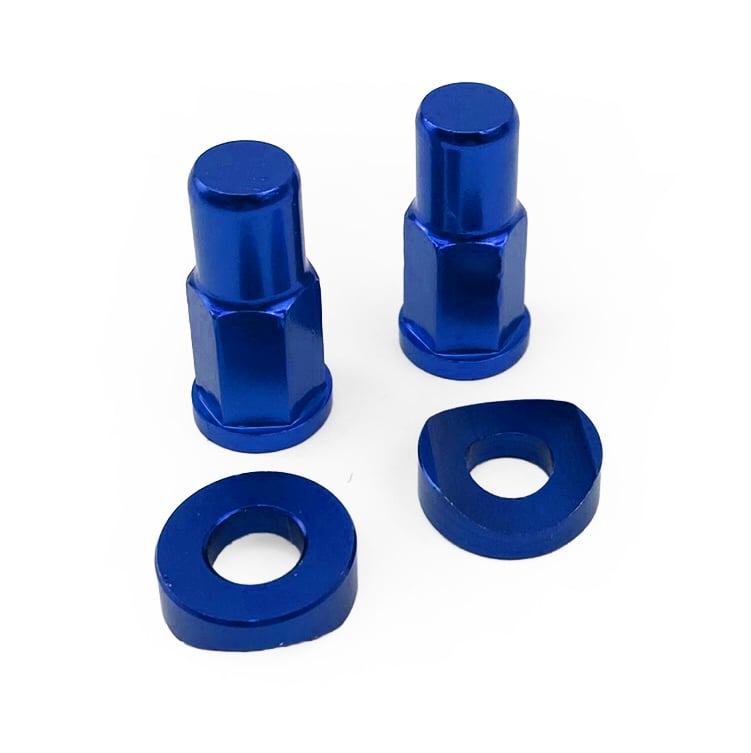 FIR Rim Lock Nut with Spacer Washer Kit - Blue Aluminium