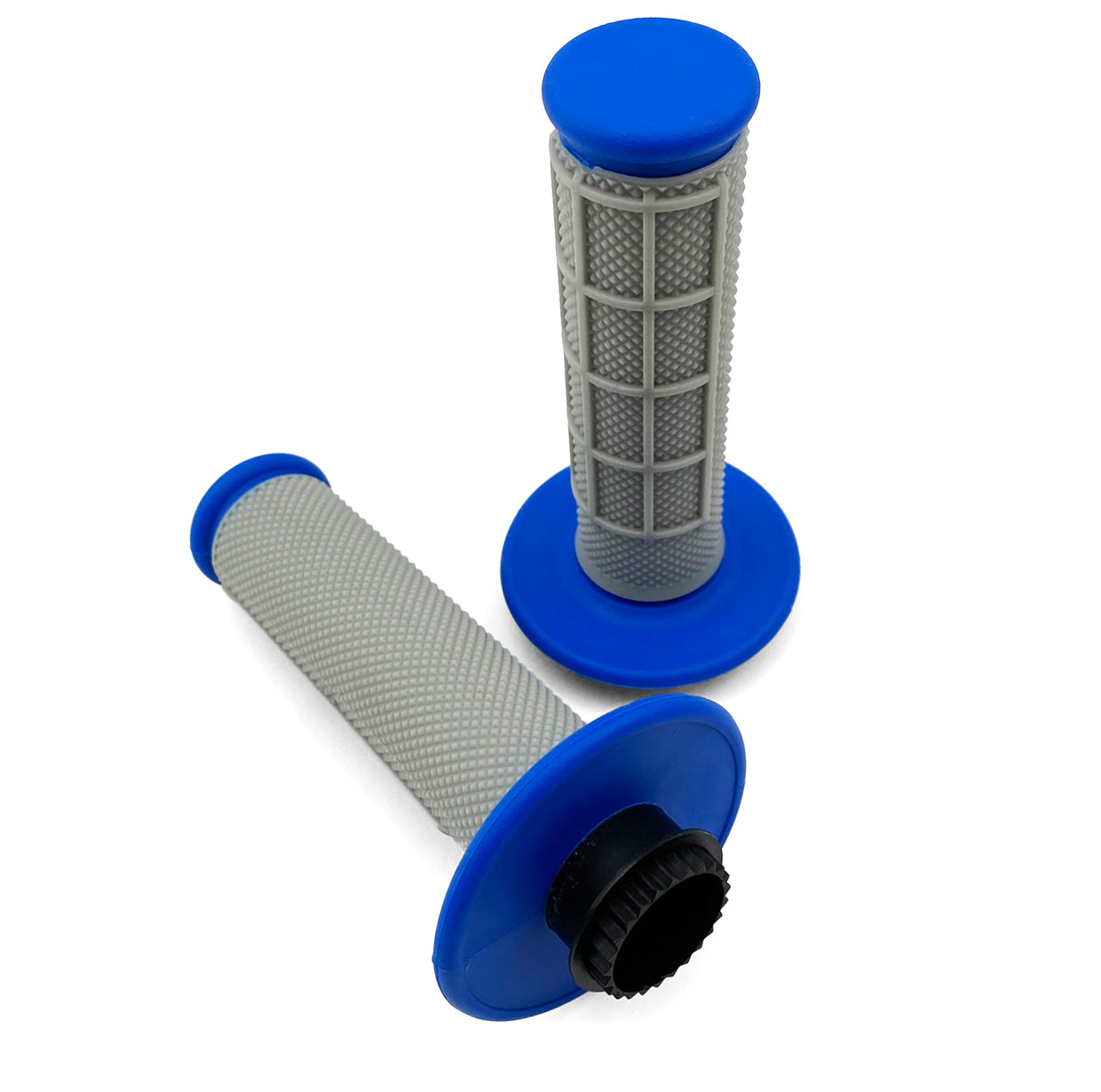 FIR Lock on Grips Half Waffle, Soft Grey/blue, MX-08752bu, Odi Style, Fir -