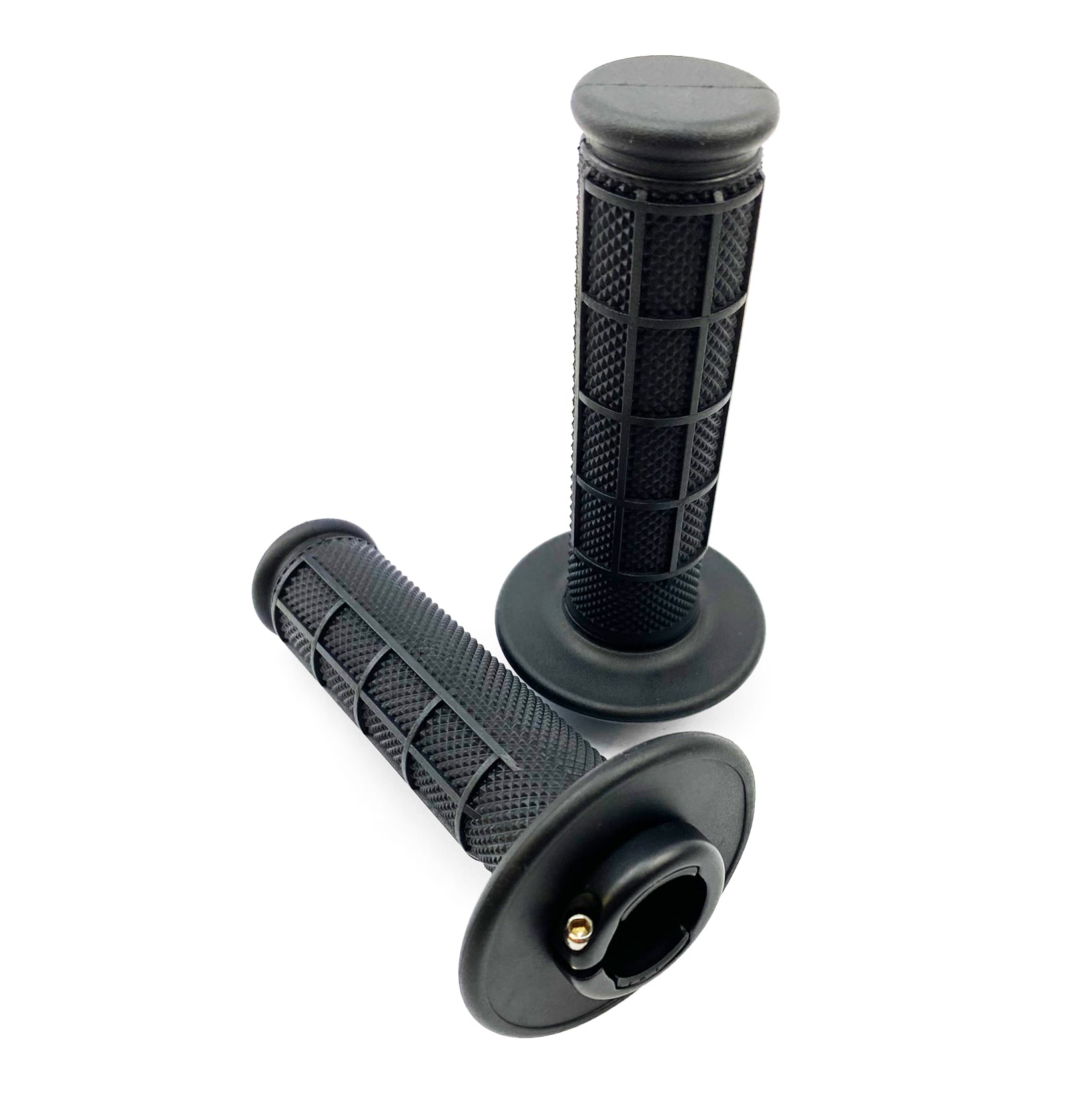 FIR Lock on Grip Set 16-18 KTM Husq 4-stroke, Half Waffle Soft Black, Odi Style, Fir -