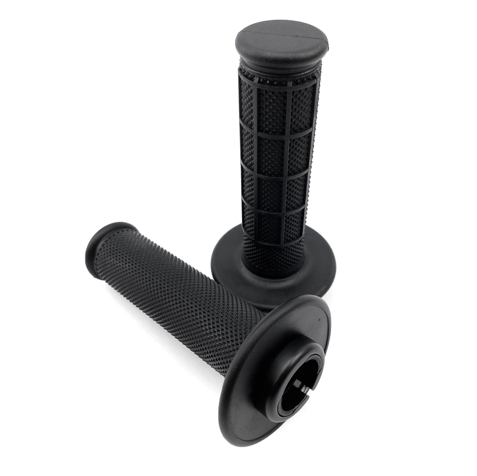 FIR Lock on Grip Set 98-19 Kawasaki, Half Waffle Soft Black, Odi Style, Fir -