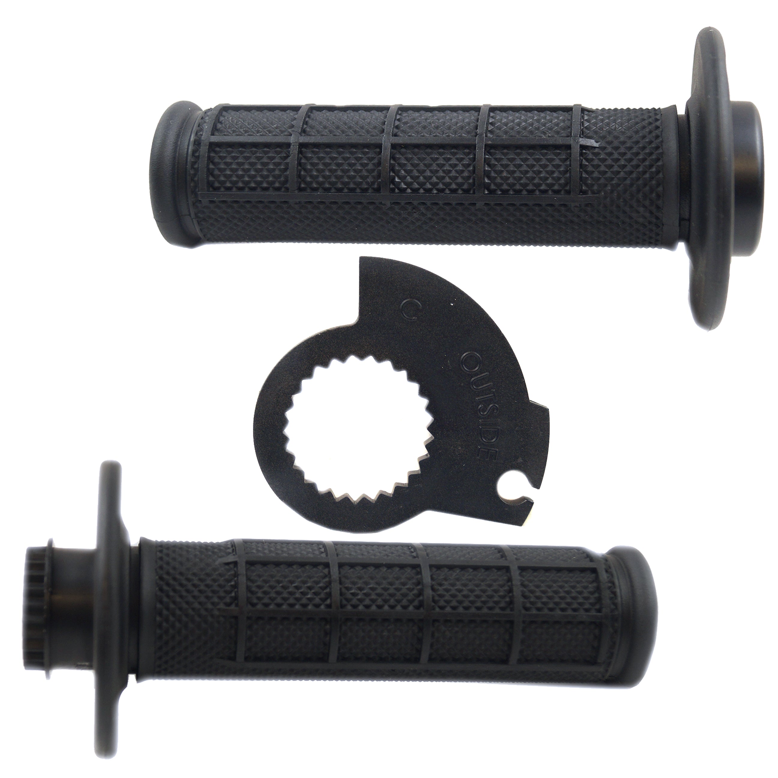FIR Lock on Grip Set KX RM YZ, Half Waffle Soft Black, Odi Style, Fir -