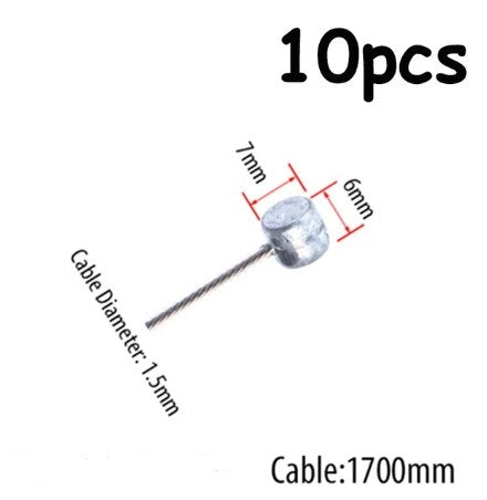 Dirt Racing 10pc 1.5mm Wire 1700mm Long Cable with 7mm Barral Nipple Universal